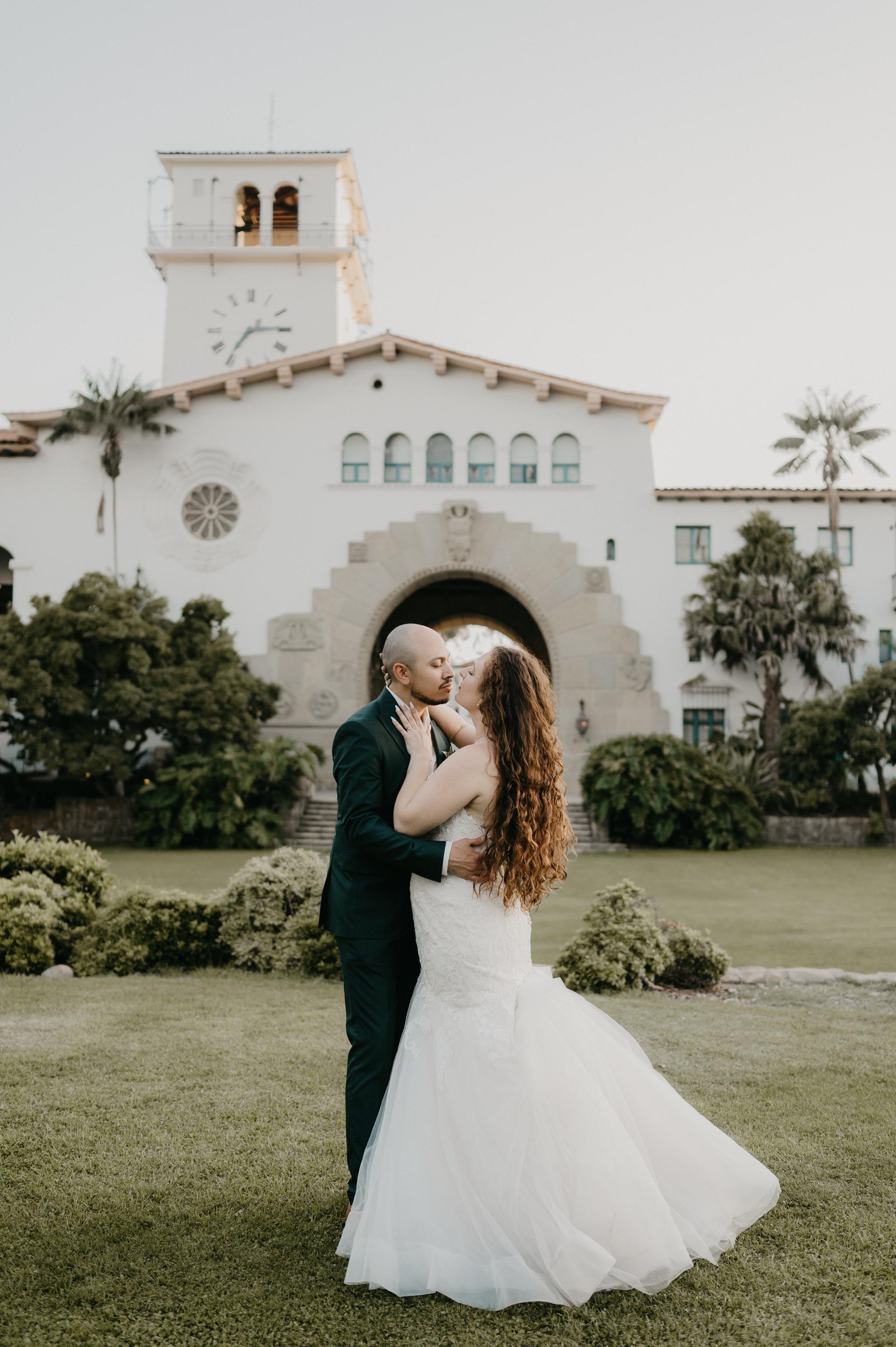 A Dream Santa Barbara Courthouse Wedding and Reception at El Paseo